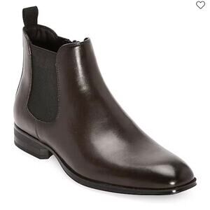 NEW! J. Ferrar Blake Men's Flat Heel Chelsea Boots Brown US 8M